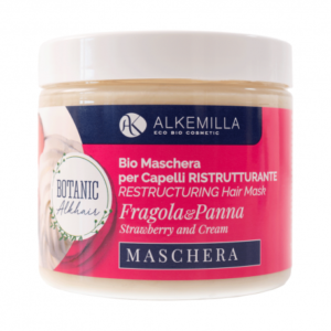 Bio Maschera Capelli Ristrutturante Panna e Fragola
